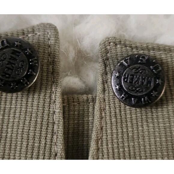 WAH Maker Striped Frontier Pants Mens 30x36 Western Buckle Back Tan Cotton - Picture 10 of 15